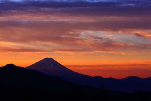 富士山　夕焼け